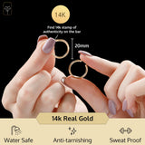 2MM Tube Classic Hoops in 14K Gold