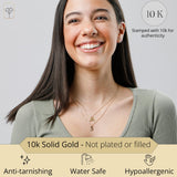 Miniature Initial Necklace in 10k Gold