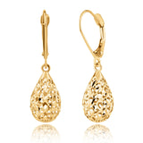 Lattice Heart Dangles in 14k Gold