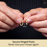 Bold 3mm Click-Top Hoops in 10k Gold