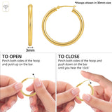 3MM Tube Classic Hoops in 14K Gold