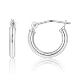 2MM Tube Classic Hoops in 14K Gold