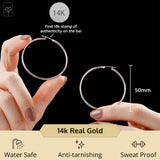 2MM Tube Classic Hoops in 14K Gold