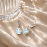8mm Round Gemstone Drop Earrings in 10K Gold