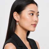 8mm Round Gemstone Drop Earrings in 10K Gold
