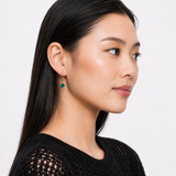 8mm Round Gemstone Drop Earrings in 10K Gold