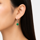 8mm Round Gemstone Drop Earrings in 10K Gold