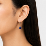 8mm Round Gemstone Drop Earrings in 10K Gold