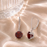 8mm Round Gemstone Drop Earrings in 10K Gold