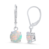 8mm Round Gemstone Drop Earrings in 10K Gold