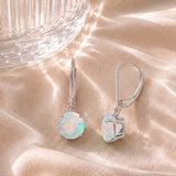 8mm Round Gemstone Drop Earrings in 10K Gold