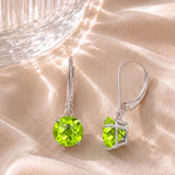8mm Round Gemstone Drop Earrings in 10K Gold