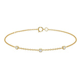 Golden Dew Lab Diamond Multi Station Bracelet in 10k Yellow Gold