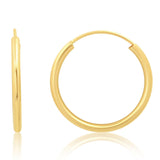 1.5MM Endless Hoops in 14K Yellow Gold