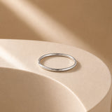 1MM Thin  Ring in Solid 14K in White Gold