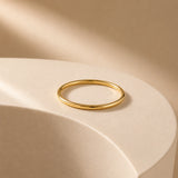 1MM Thin  Ring in Solid 14K in  Yellow Gold