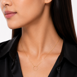 Open Circle Charm Necklace in 10K Gold