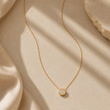 Solitaire Diamond Pendant Necklace in 10K Gold