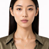 Hexagon Solitaire Diamond Pendant Necklace in 10K Gold