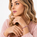 Oval Ruby Tennis Bracelet in 925 Silver