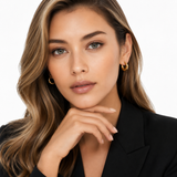 Classic Chunky Hoop Earrings in 14K Gold Plated