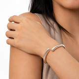 7 Inch Hinged Bypass Bangle in 925 Silver