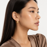 Chunky Polished Round Hoops in 14K Gold Plated