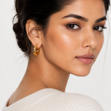 Twisted Rope Hoop Earrings in 14K Gold Plated
