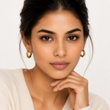Twisted Rope Hoop Earrings in 14K Gold Plated