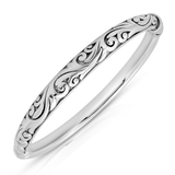 7 Inch Vintage Filigree Bangle in 925 Silver