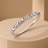 7 Inch Vintage Filigree Bangle in 925 Silver