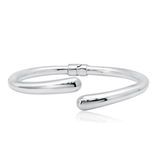 7 Inch Hinged Bypass Bangle in 925 Silver