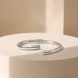7 Inch Hinged Bypass Bangle in 925 Silver