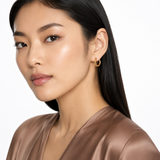 Classic Bamboo Hoop Earrings in 14K Gold Plated