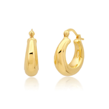 Classic Chunky Hoop Earrings in 14K Gold Plated