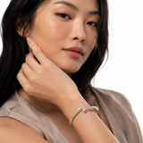 7 Inch Hinged Bypass Bangle in 925 Silver