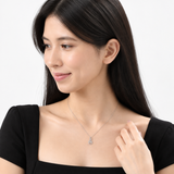 1/4 Carat Natural Diamond 2 Hearts Infinity Pendant Necklace in Sterling Silver