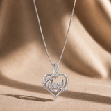 1/6 Carat Natural Diamond Heart Pendant Necklace in 10K White Gold