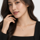 Created with Swarovski® Zirconia 10K Gold Emerald-Cut Solitaire Pendant Zirconia