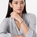 Round Sapphire Tennis Bracelet in 925 Silver