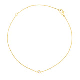 Golden Dew Solitaire Lab Diamond Bezel Bracelet in 10k Gold