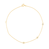 Golden Dew Lab Diamond Multi Station Bracelet in 10k Yellow Gold