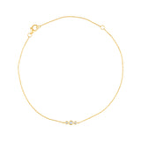 Golden Dew Trio Lab Diamond Bracelet in 10k Gold