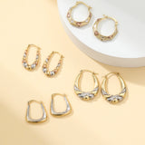 Prism Two Tone Hoops in 14k Gold