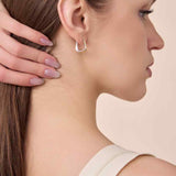 Prism Two Tone Hoops in 14k Gold