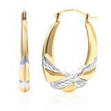 Embrace Two Tone Hoops in 14k Gold