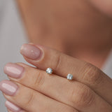 Everyday Cubic Zirconia Studs in 14k Gold