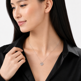 1/8 Carat Natural Diamond Heart Pendant Necklace in Sterling Silver