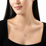 1/7 Carat Natural Diamond Dancing Heart Necklace in Sterling Silver