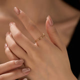 Amore Open Heart Eternity Band in 14k Gold